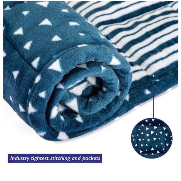 Simple Being Weighted Lap Pad, All in One Heavy Plush Blanket (20x27 5lbs, Blue) - Picture 4 of 5